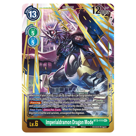 Digimon Card Game - Release Special Booster Ver.1.5 (BT01-03) - Imperialdramon Dragon Mode (Secret Rare) - BT3-111