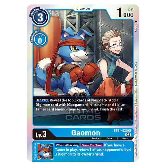 Digimon Card Game - BT-11 - Dimensional Phase - Gaomon - (Rare) - BT11-020