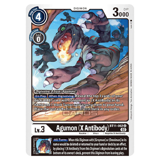 Digimon Card Game - BT-11 - Dimensional Phase - Agumon (X Antibody) - (Uncommon) - BT11-062