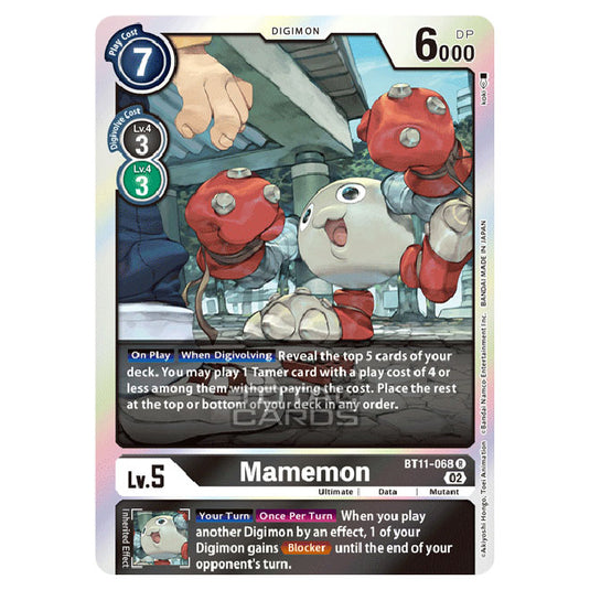 Digimon Card Game - BT-11 - Dimensional Phase - Mamemon - (Rare) - BT11-068