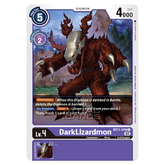 Digimon Card Game - BT-11 - Dimensional Phase - DarkLizardmon - (Common) - BT11-079
