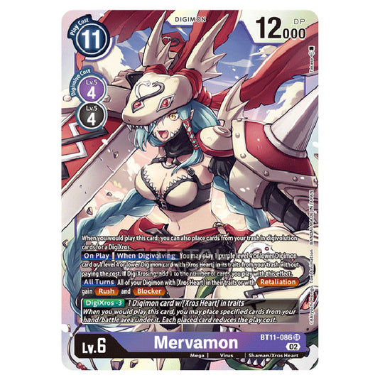 Digimon Card Game - BT-11 - Dimensional Phase - Mervamon - (Super Rare) - BT11-086