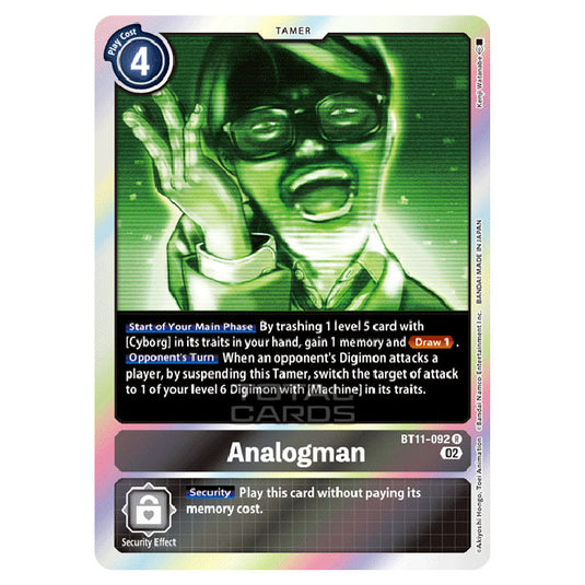 Digimon Card Game - BT-11 - Dimensional Phase - Analogman - (Rare) - BT11-092
