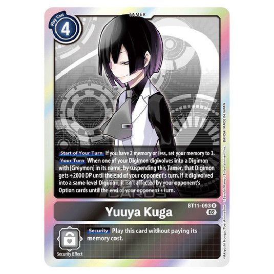 Digimon Card Game - BT-11 - Dimensional Phase - Yuuya Kuga - (Rare) - BT11-093