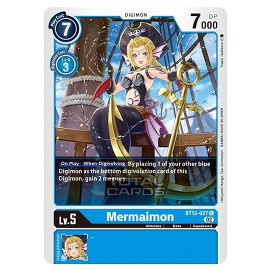Digimon Card Game - BT-12 - Across Time - Mermaimon - (Common) - BT12-027