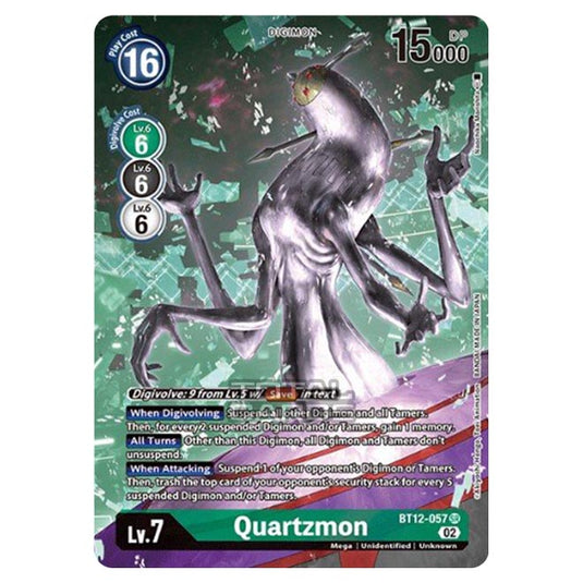 Digimon Card Game - BT-12 - Across Time - Quartzmon - (Alternative Art) - BT12-057a