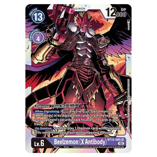 Digimon Card Game - BT-12 - Across Time - Beelzemon (X Antibody) - (Super Rare) - BT12-085