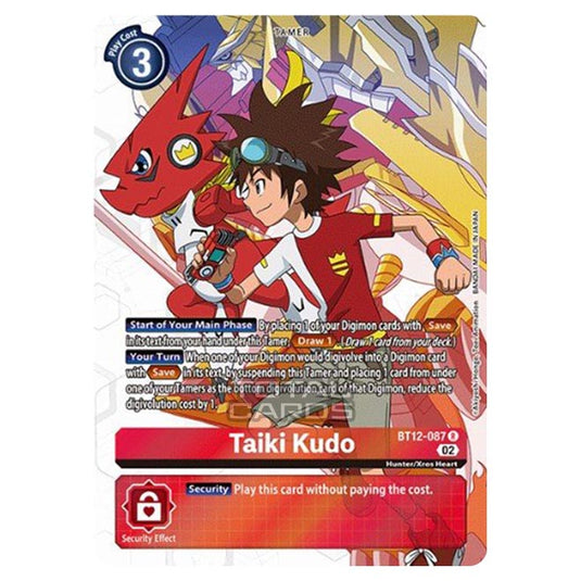 Digimon Card Game - BT-12 - Across Time - Taiki Kudo - (Alternative Art) - BT12-087a