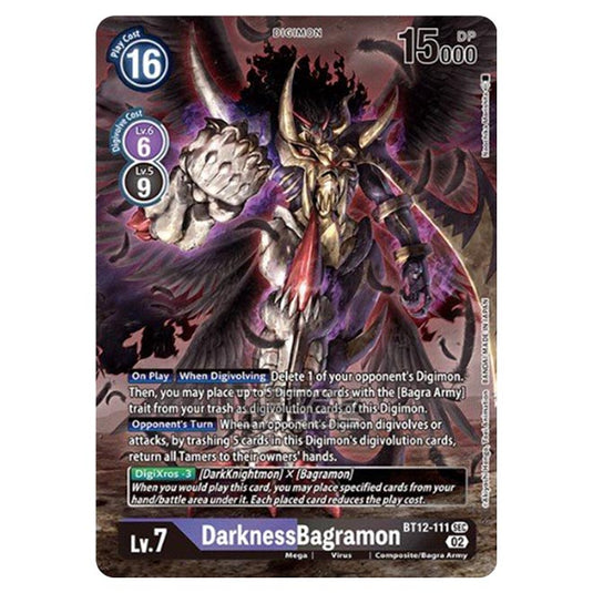 Digimon Card Game - BT-12 - Across Time - DarknessBagramon - (Alternative Art) - BT12-111a