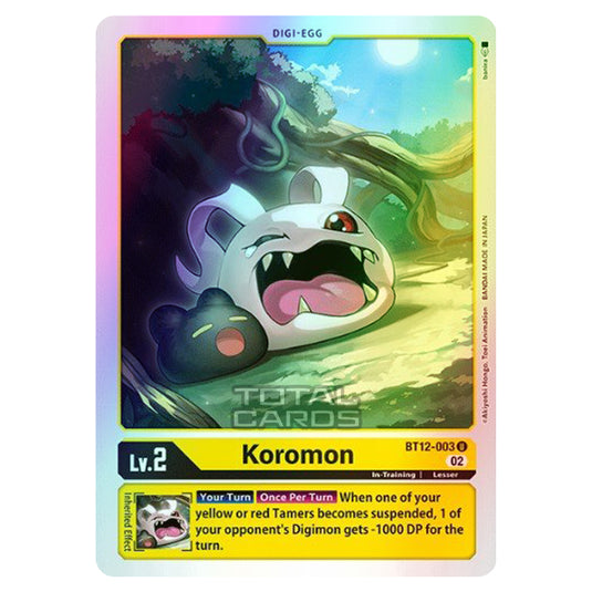 Digimon Card Game - BT-12 - Across Time - Koromon - (Uncommon) - BT12-003 (Foil)