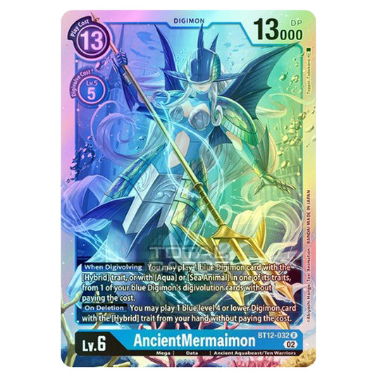 Digimon Card Game - BT-12 - Across Time - AncientMermaimon - (Rare) - BT12-032 (Foil)