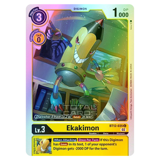Digimon Card Game - BT-12 - Across Time - Ekakimon - (Uncommon) - BT12-035 (Foil)