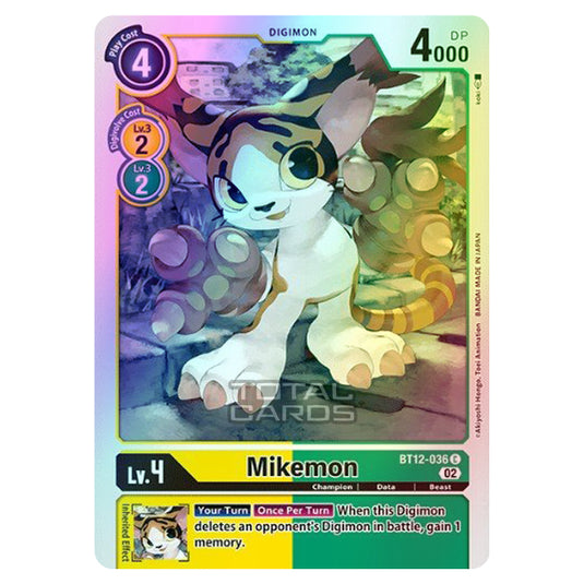 Digimon Card Game - BT-12 - Across Time - Mikemon - (Common) - BT12-036 (Foil)
