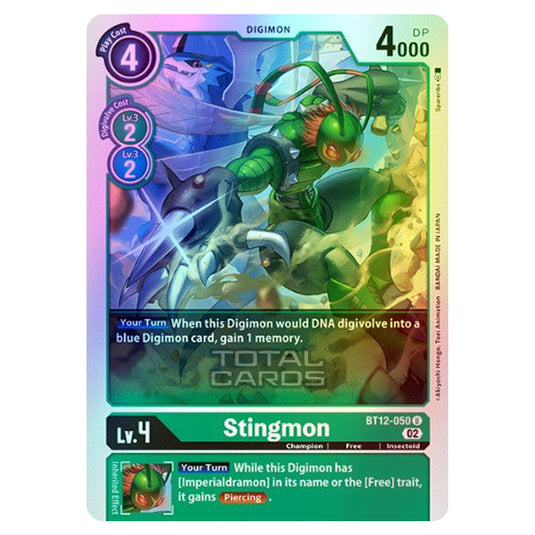 Digimon Card Game - BT-12 - Across Time - Stingmon - (Uncommon) - BT12-050 (Foil)