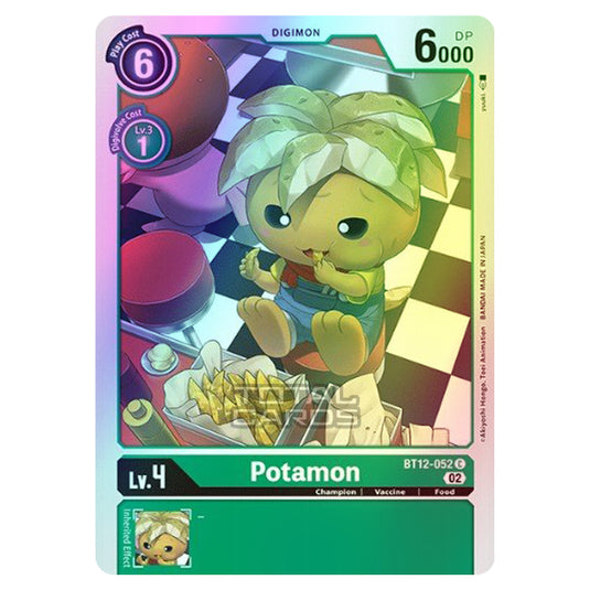 Digimon Card Game - BT-12 - Across Time - Potamon - (Common) - BT12-052 (Foil)