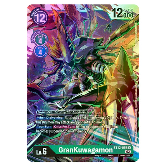Digimon Card Game - BT-12 - Across Time - GranKuwagamon - (Rare) - BT12-056 (Foil)
