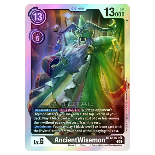Digimon Card Game - BT-12 - Across Time - AncientWisemon - (Rare) - BT12-071 (Foil)