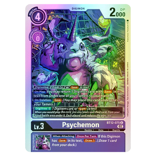 Digimon Card Game - BT-12 - Across Time - Psychemon - (Uncommon) - BT12-075 (Foil)