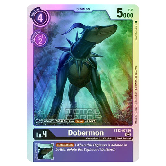 Digimon Card Game - BT-12 - Across Time - Dobermon - (Common) - BT12-076 (Foil)