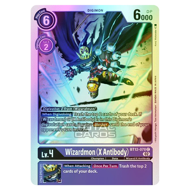 Digimon Card Game - BT-12 - Across Time - Wizardmon (X Antibody) - (Common)