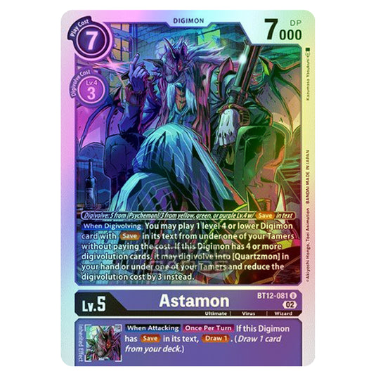 Digimon Card Game - BT-12 - Across Time - Astamon - (Uncommon) - BT12-081 (Foil)