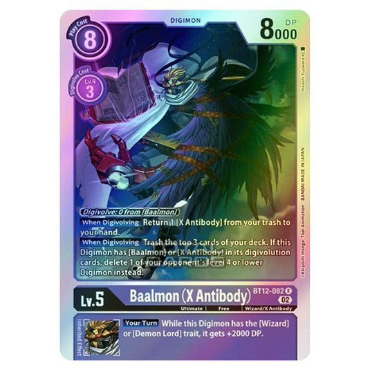 Digimon Card Game - BT-12 - Across Time - Baalmon (X Antibody) - (Uncommon) - BT12-082 (Foil)