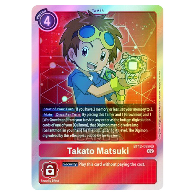 Digimon Card Game - BT-12 - Across Time - Takato Matsuki - (Rare) - BT Digimon Card Game - BT-12 - Across Time - Takato Matsuki - (Rare) - BT