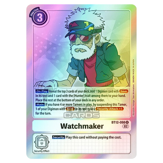 Digimon Card Game - BT-12 - Across Time - Watchmaker - (Rare) - BT12-098 (Foil)
