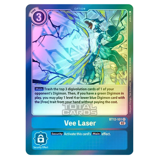 Digimon Card Game - BT-12 - Across Time - Vee Laser - (Rare) - BT12-101 (Foil)