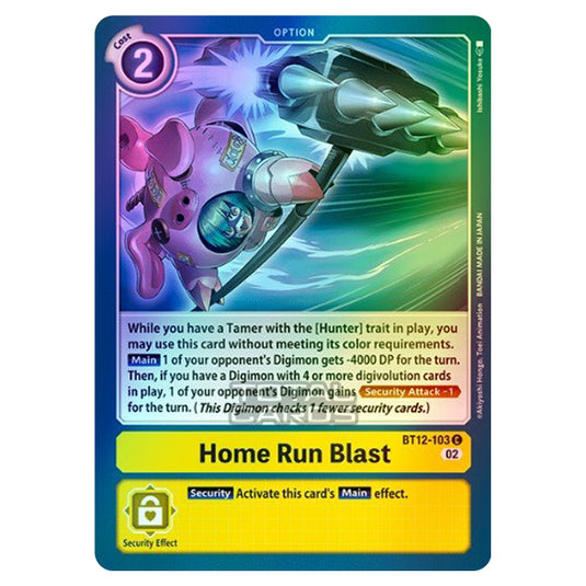 Digimon Card Game - BT-12 - Across Time - Home Run Blast - (Common) - BT12-103 (Foil)