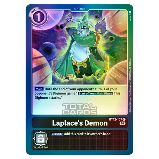 Digimon Card Game - BT-12 - Across Time - Laplace's Demon - (Common) - BT12-107 (Foil)