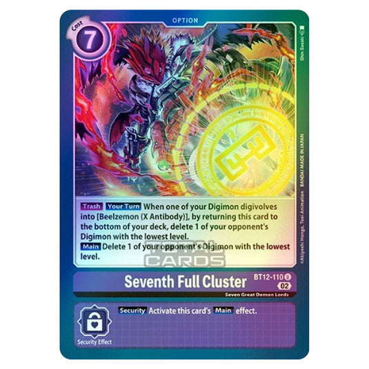 Digimon Card Game - BT-12 - Across Time - Seventh Full Cluster - (Uncommon) - BT12-110 (Foil)