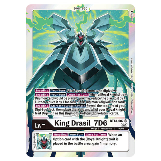Digimon Card Game - BT-13 - Versus Royal Knights - King Drasil_7D6 - (Super Rare) - BT13-007
