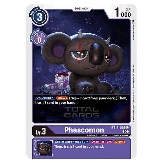 Digimon Card Game - BT-13 - Versus Royal Knights - Phascomon - (Common) - BT13-078