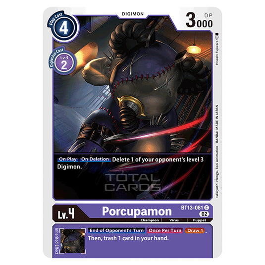 Digimon Card Game - BT-13 - Versus Royal Knights - Porcupamon - (Common) - BT13-081
