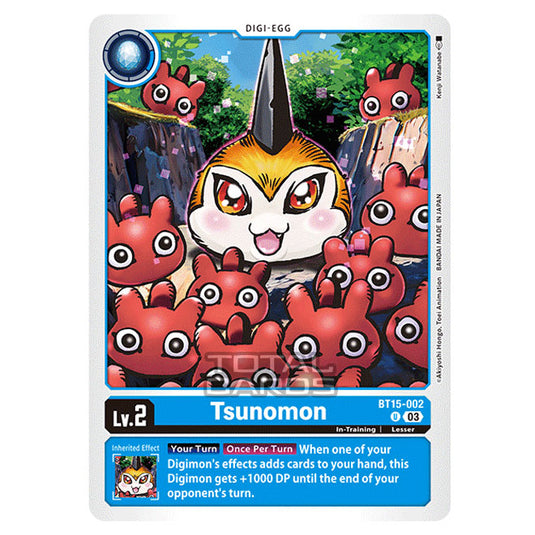 Digimon Card Game - BT15 - Exceed Apocalypse - Tsunomon - (Uncommon) - BT15-002