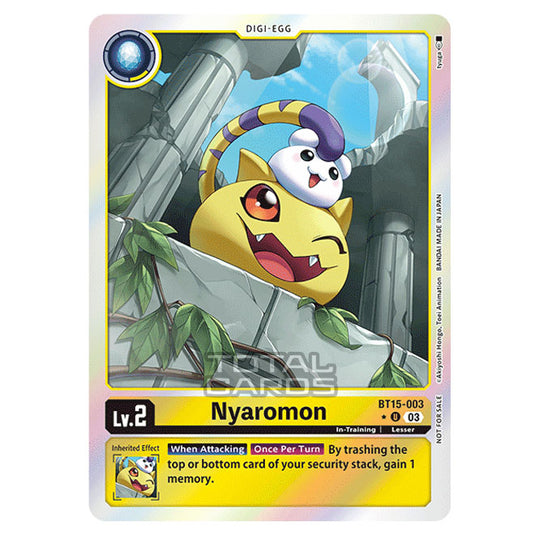 Digimon Card Game - BT15 - Exceed Apocalypse - Nyaromon - (Alternative Art) - BT15-003a