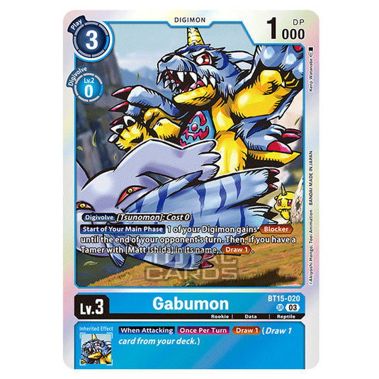 Digimon Card Game - BT15 - Exceed Apocalypse - Gabumon - (Super Rare) - BT15-020