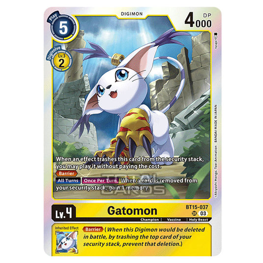 Digimon Card Game - BT15 - Exceed Apocalypse - Gatomon - (Super Rare) - BT15-037
