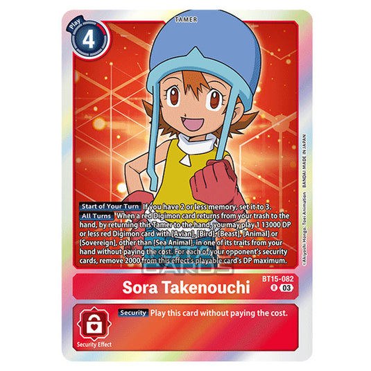 Digimon Card Game - BT15 - Exceed Apocalypse - Sora Takenouchi - (Rare) - BT15-082