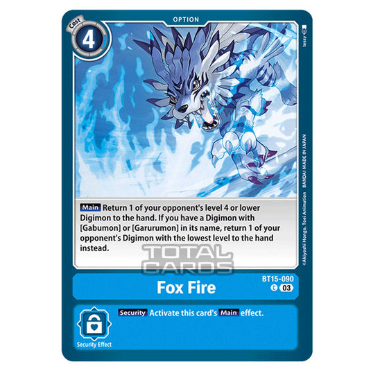 Digimon Card Game - BT15 - Exceed Apocalypse - Fox Fire - (Common) - BT15-090