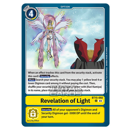 Digimon Card Game - BT15 - Exceed Apocalypse - Revelation of Light - (Uncommon) - BT15-092
