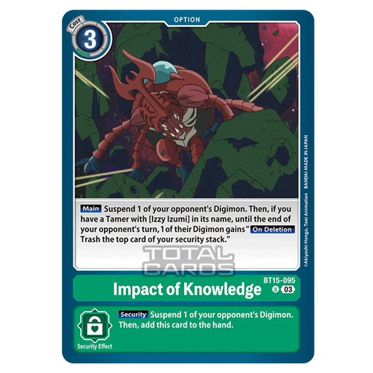 Digimon Card Game - BT15 - Exceed Apocalypse - Impact of Knowledge - (Uncommon) - BT15-095