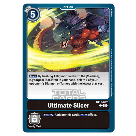 Digimon Card Game - BT15 - Exceed Apocalypse - Ultimate Slicer - (Common) - BT15-097