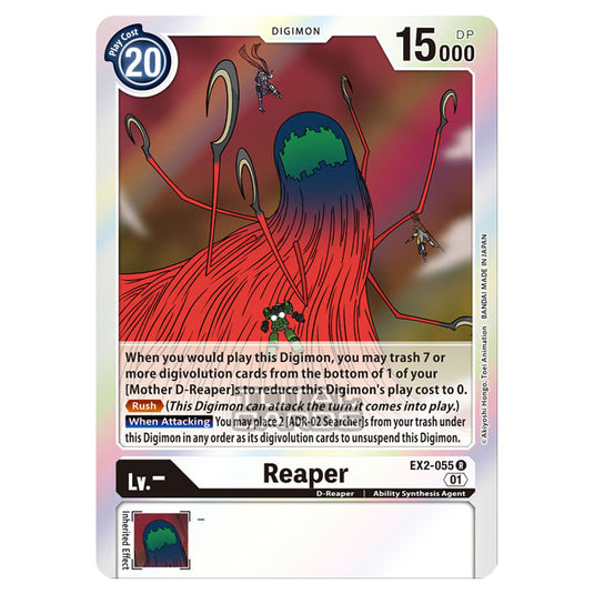 Digimon Card Game - Digital Hazard (EX-02) - Reaper (Rare) - EX2-055