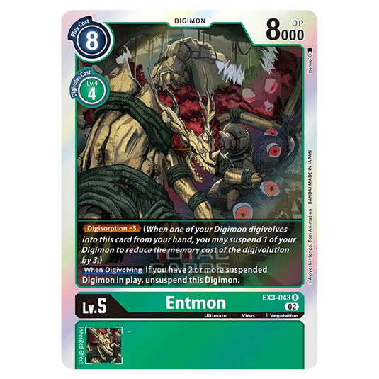 Digimon Card Game - EX-03 - Theme Draconic Roar - Entmon - (Rare) - EX3-043