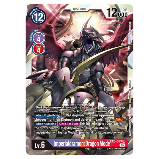 Digimon Card Game - EX-03 - Theme Draconic Roar - Imperialdramon: Dragon Mode - (Super Rare) - EX3-063