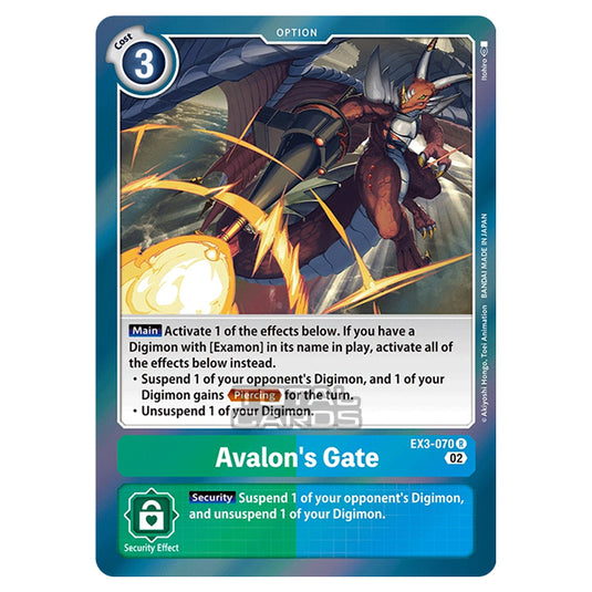 Digimon Card Game - EX-03 - Theme Draconic Roar - Avalon's Gate - (Rare) - EX3-070