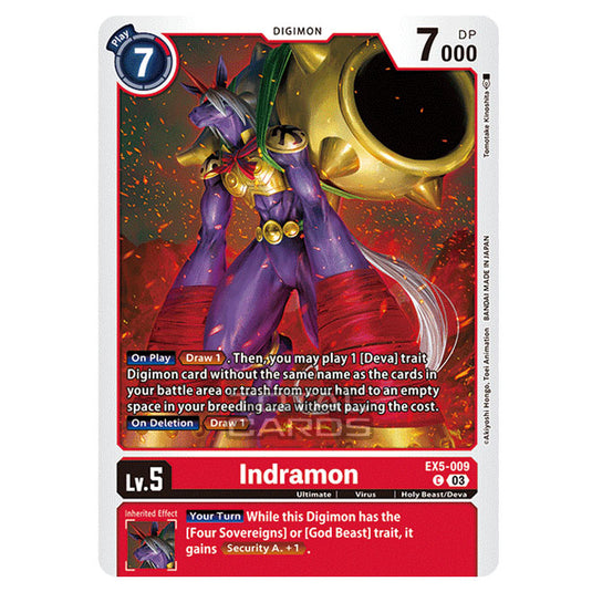 Digimon Card Game - EX05 - Animal Colosseum - Indramon - (Common) - EX5-009