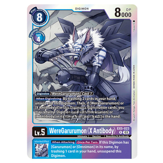 Digimon Card Game - EX05 - Animal Colosseum - WereGarurumon (X Antibody) - (Rare) - EX5-023
